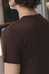 BASERANGE Classic Bamboo Fiber and Cotton Slim Fit T-Shirt Series Collection Round Neck Bottoming Shirt France BAS-TOCT-BL-000-TACTILE